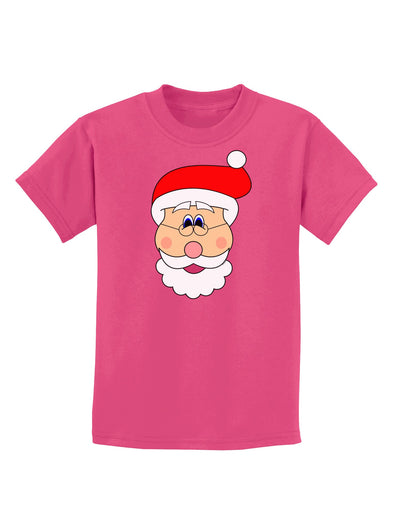 Santa Claus Face Christmas Childrens Dark T-Shirt-Childrens T-Shirt-TooLoud-Sangria-X-Small-Davson Sales