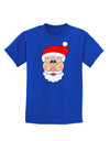 Santa Claus Face Christmas Childrens Dark T-Shirt-Childrens T-Shirt-TooLoud-Royal-Blue-X-Small-Davson Sales