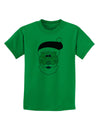 Santa Claus Face Christmas Childrens T-Shirt-Childrens T-Shirt-TooLoud-Kelly-Green-X-Small-Davson Sales