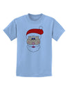 Santa Claus Face Christmas Childrens T-Shirt-Childrens T-Shirt-TooLoud-Light-Blue-X-Small-Davson Sales