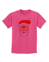 Santa Claus Face Christmas Childrens T-Shirt-Childrens T-Shirt-TooLoud-Sangria-X-Small-Davson Sales