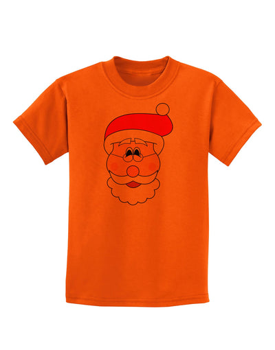 Santa Claus Face Christmas Childrens T-Shirt-Childrens T-Shirt-TooLoud-Orange-X-Small-Davson Sales