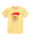 Santa Claus Face Christmas Childrens T-Shirt-Childrens T-Shirt-TooLoud-Daffodil-Yellow-X-Small-Davson Sales