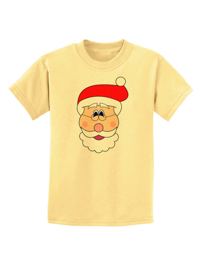 Santa Claus Face Christmas Childrens T-Shirt-Childrens T-Shirt-TooLoud-Daffodil-Yellow-X-Small-Davson Sales