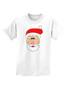 Santa Claus Face Christmas Childrens T-Shirt-Childrens T-Shirt-TooLoud-White-X-Small-Davson Sales