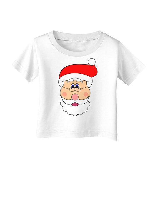 Santa Claus Face Christmas Infant T-Shirt-Infant T-Shirt-TooLoud-White-06-Months-Davson Sales