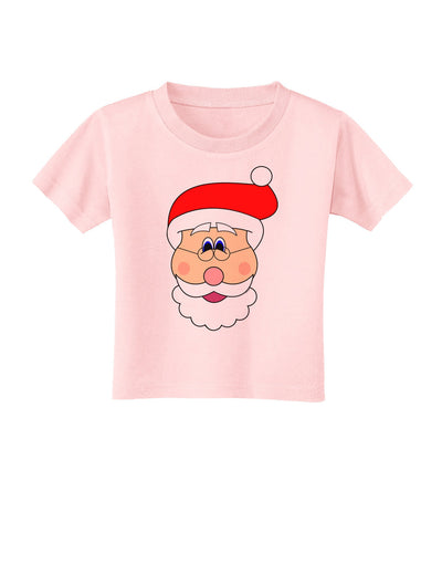 Santa Claus Face Christmas Toddler T-Shirt-Toddler T-Shirt-TooLoud-Light-Pink-2T-Davson Sales