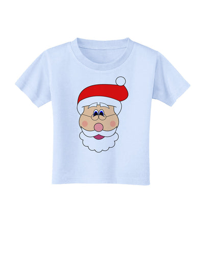 Santa Claus Face Christmas Toddler T-Shirt-Toddler T-Shirt-TooLoud-Light-Blue-2T-Davson Sales