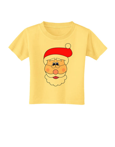 Santa Claus Face Christmas Toddler T-Shirt-Toddler T-Shirt-TooLoud-Daffodil-Yellow-2T-Davson Sales