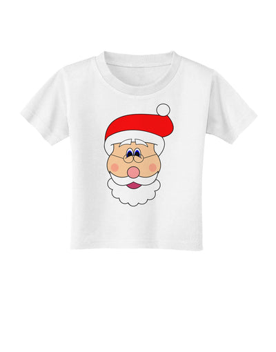 Santa Claus Face Christmas Toddler T-Shirt-Toddler T-Shirt-TooLoud-White-2T-Davson Sales