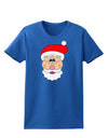Santa Claus Face Christmas Womens Dark T-Shirt-TooLoud-Royal-Blue-X-Small-Davson Sales