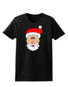 Santa Claus Face Christmas Womens Dark T-Shirt-TooLoud-Black-X-Small-Davson Sales