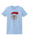 Santa Claus Face Christmas Womens T-Shirt-Womens T-Shirt-TooLoud-Light-Blue-X-Small-Davson Sales