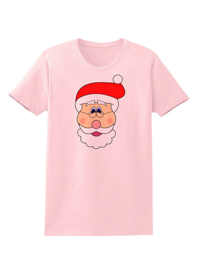 Santa Claus Face Christmas Womens T-Shirt-Womens T-Shirt-TooLoud-PalePink-X-Small-Davson Sales