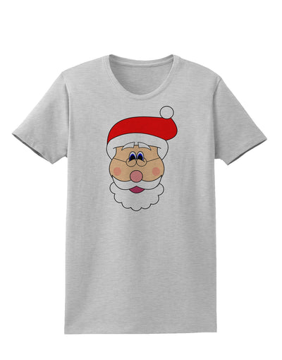 Santa Claus Face Christmas Womens T-Shirt-Womens T-Shirt-TooLoud-AshGray-X-Small-Davson Sales