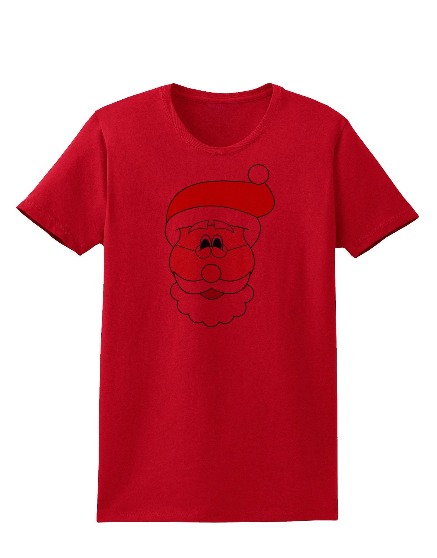 Santa Claus Face Christmas Womens T-Shirt-Womens T-Shirt-TooLoud-Red-X-Small-Davson Sales