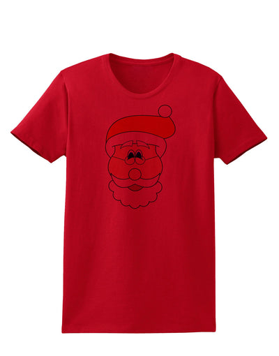 Santa Claus Face Christmas Womens T-Shirt-Womens T-Shirt-TooLoud-Red-X-Small-Davson Sales