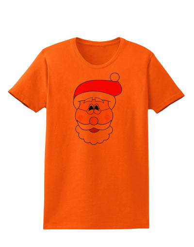 Santa Claus Face Christmas Womens T-Shirt-Womens T-Shirt-TooLoud-Orange-X-Small-Davson Sales