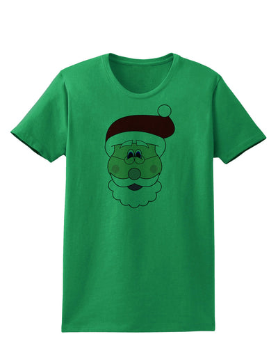 Santa Claus Face Christmas Womens T-Shirt-Womens T-Shirt-TooLoud-Kelly-Green-X-Small-Davson Sales