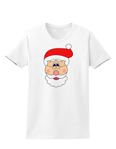 Santa Claus Face Christmas Womens T-Shirt-Womens T-Shirt-TooLoud-White-X-Small-Davson Sales