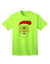 Santa Claus Face - Premium Christmas Adult T-Shirt Collection-Mens T-shirts-TooLoud-Neon-Green-Small-Davson Sales