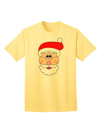 Santa Claus Face - Premium Christmas Adult T-Shirt Collection-Mens T-shirts-TooLoud-Yellow-Small-Davson Sales