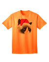 Santa Hat Disgruntled Siamese Cat Adult T-Shirt-Mens T-Shirt-TooLoud-Neon-Orange-Small-Davson Sales