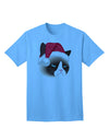 Santa Hat Disgruntled Siamese Cat Adult T-Shirt-Mens T-Shirt-TooLoud-Aquatic-Blue-Small-Davson Sales