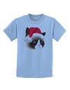 Santa Hat Disgruntled Siamese Cat Childrens T-Shirt-Childrens T-Shirt-TooLoud-Light-Blue-X-Small-Davson Sales