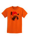 Santa Hat Disgruntled Siamese Cat Childrens T-Shirt-Childrens T-Shirt-TooLoud-Orange-X-Small-Davson Sales