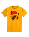 Santa Hat Disgruntled Siamese Cat Childrens T-Shirt-Childrens T-Shirt-TooLoud-Gold-X-Small-Davson Sales