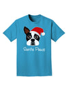 Santa Paws Christmas Dog Adult Dark T-Shirt-Mens T-Shirt-TooLoud-Turquoise-Small-Davson Sales