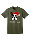 Santa Paws Christmas Dog Adult Dark T-Shirt-Mens T-Shirt-TooLoud-Military-Green-Small-Davson Sales