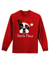 Santa Paws Christmas Dog Adult Long Sleeve Dark T-Shirt-TooLoud-Red-Small-Davson Sales