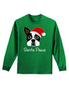 Santa Paws Christmas Dog Adult Long Sleeve Dark T-Shirt-TooLoud-Kelly-Green-Small-Davson Sales