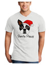 Santa Paws Christmas Dog Adult V-Neck T-shirt-Mens V-Neck T-Shirt-TooLoud-White-Small-Davson Sales