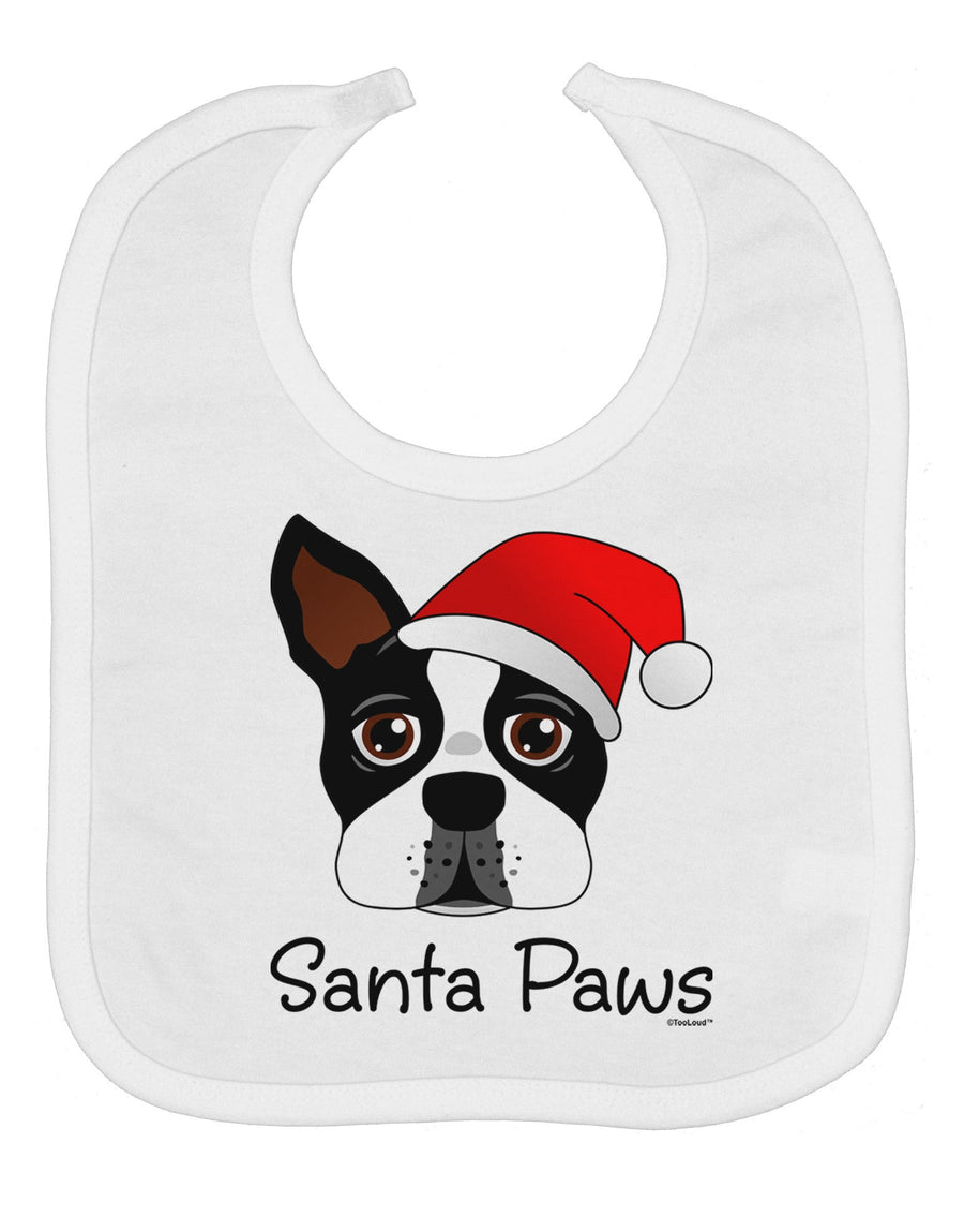 Santa Paws Christmas Dog Baby Bib