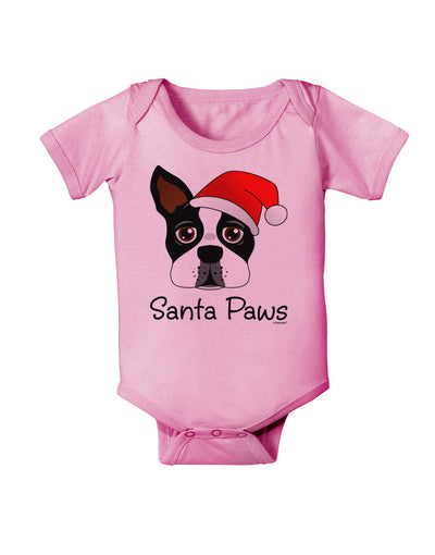 Santa Paws Christmas Dog Baby Romper Bodysuit-Baby Romper-TooLoud-Light-Pink-06-Months-Davson Sales