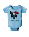 Santa Paws Christmas Dog Baby Romper Bodysuit-Baby Romper-TooLoud-Light-Blue-06-Months-Davson Sales