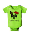 Santa Paws Christmas Dog Baby Romper Bodysuit-Baby Romper-TooLoud-Lime-Green-06-Months-Davson Sales