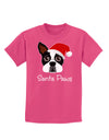 Santa Paws Christmas Dog Childrens Dark T-Shirt-Childrens T-Shirt-TooLoud-Sangria-X-Small-Davson Sales