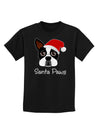 Santa Paws Christmas Dog Childrens Dark T-Shirt-Childrens T-Shirt-TooLoud-Black-X-Small-Davson Sales