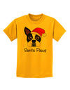 Santa Paws Christmas Dog Childrens T-Shirt-Childrens T-Shirt-TooLoud-Gold-X-Small-Davson Sales