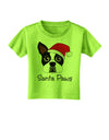 Santa Paws Christmas Dog Toddler T-Shirt-Toddler T-Shirt-TooLoud-Lime-Green-2T-Davson Sales