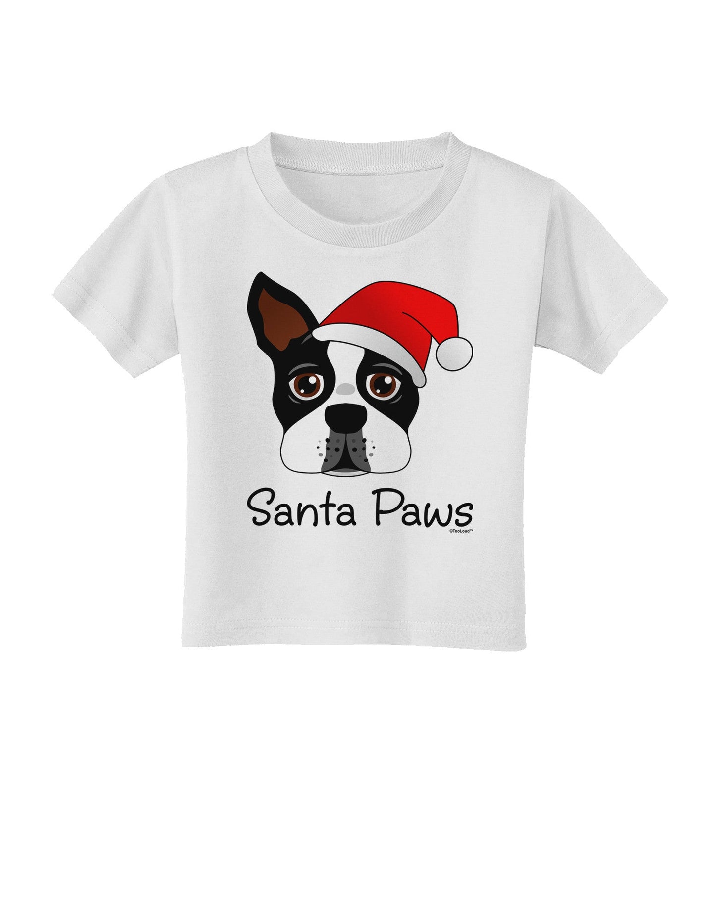 Santa Paws Christmas Dog Toddler T-Shirt-Toddler T-Shirt-TooLoud-White-2T-Davson Sales