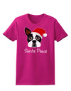 Santa Paws Christmas Dog Womens Dark T-Shirt-TooLoud-Hot-Pink-Small-Davson Sales