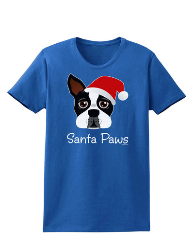Santa Paws Christmas Dog Womens Dark T-Shirt-TooLoud-Royal-Blue-X-Small-Davson Sales