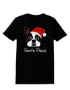Santa Paws Christmas Dog Womens Dark T-Shirt-TooLoud-Black-X-Small-Davson Sales