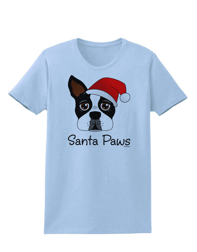 Santa Paws Christmas Dog Womens T-Shirt-Womens T-Shirt-TooLoud-Light-Blue-X-Small-Davson Sales