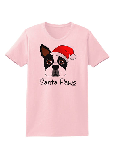 Santa Paws Christmas Dog Womens T-Shirt-Womens T-Shirt-TooLoud-PalePink-X-Small-Davson Sales